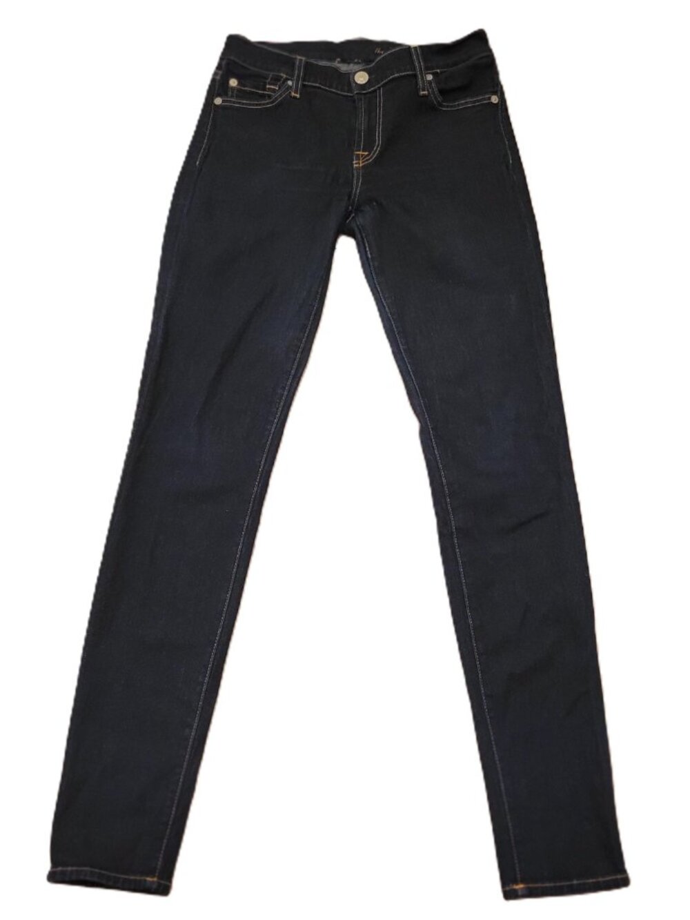 7 For All Mankind Jeans Womens 26 Straight Leg Dark Wash Stretch Denim